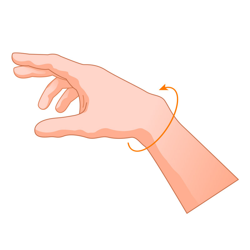 Please measure the bony part of the wrist as indicated Measure the bony part of the wrist as indicated