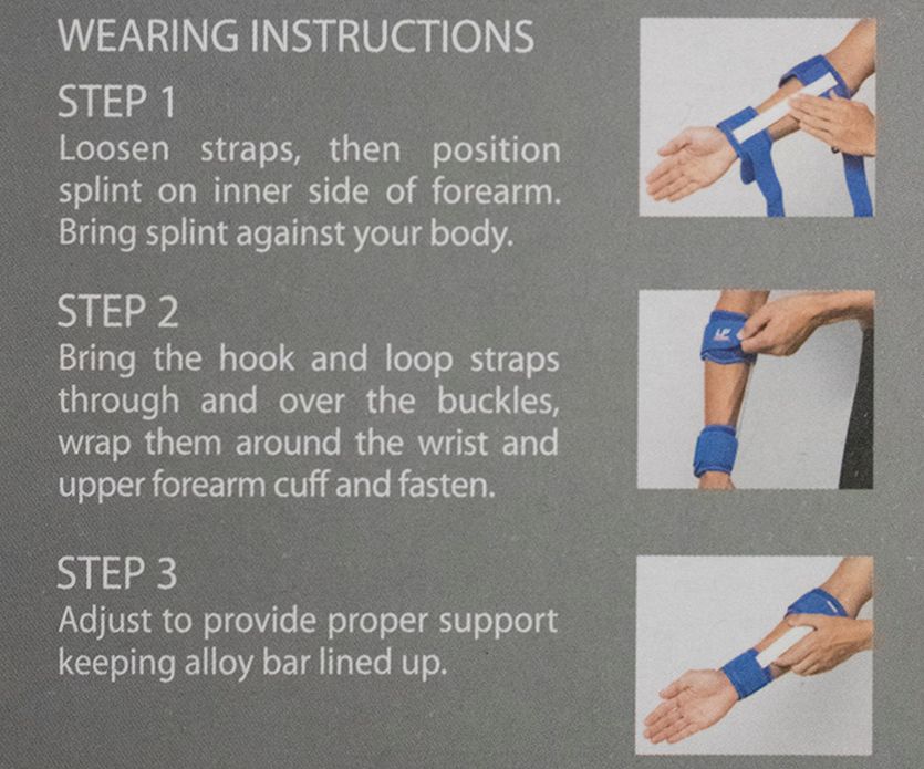 LP Stabilising Forearm Brace application instructions