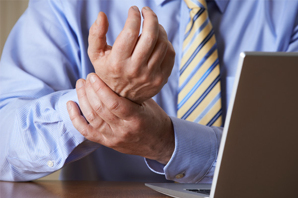 Repetitive strain injury of the wrist office worker