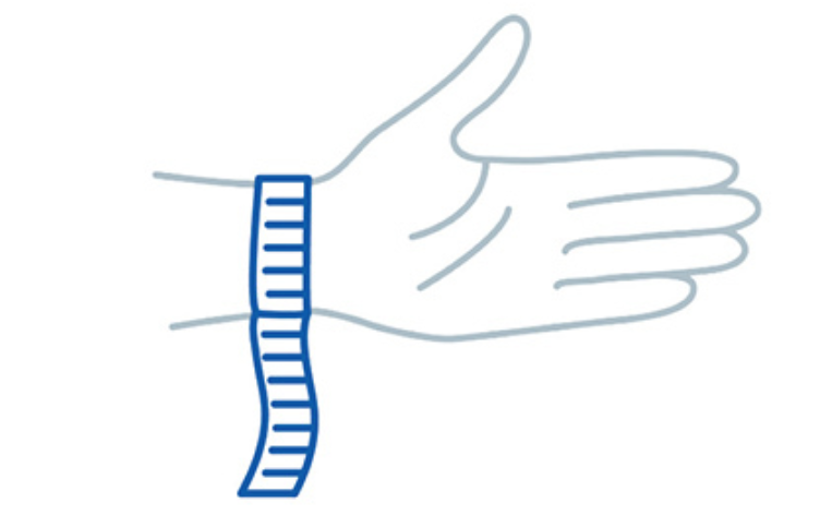 Wrist support sizing Wrist support sizing