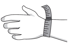 To Find The Right RhizoLoc Size For You, Measure Around Your Wrist As Shown